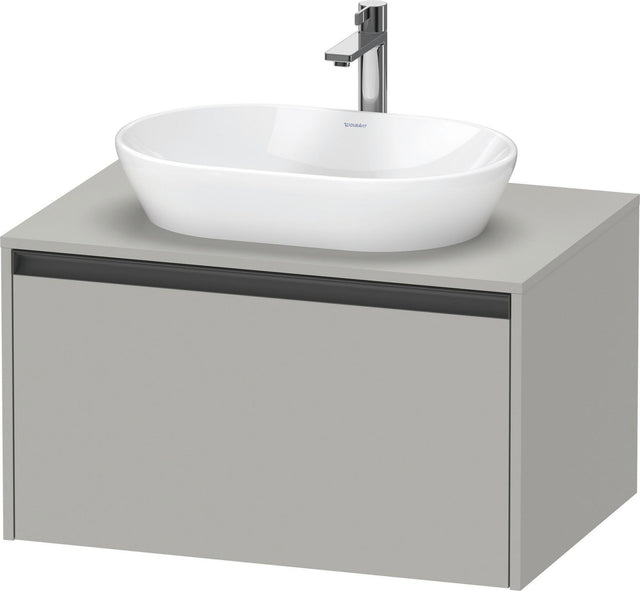 DURAVIT Ketho.2 Konsolen-Waschtischunterbau 800 mm betongrau matt mit 1 Auszug