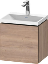 DURAVIT L-Cube Waschtischset 450x350x480 mm in Amerikanisch Nussbaum Matt – Wandhängend, 1 Tür