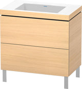 DURAVIT L-Cube c-bonded Waschtischset 800 mm Mediterrane Eiche mit 2 Auszügen