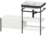 Duravit Waschtischset Happy D.2 Plus 1200x490mm ein Hahnloch taupe supermatt