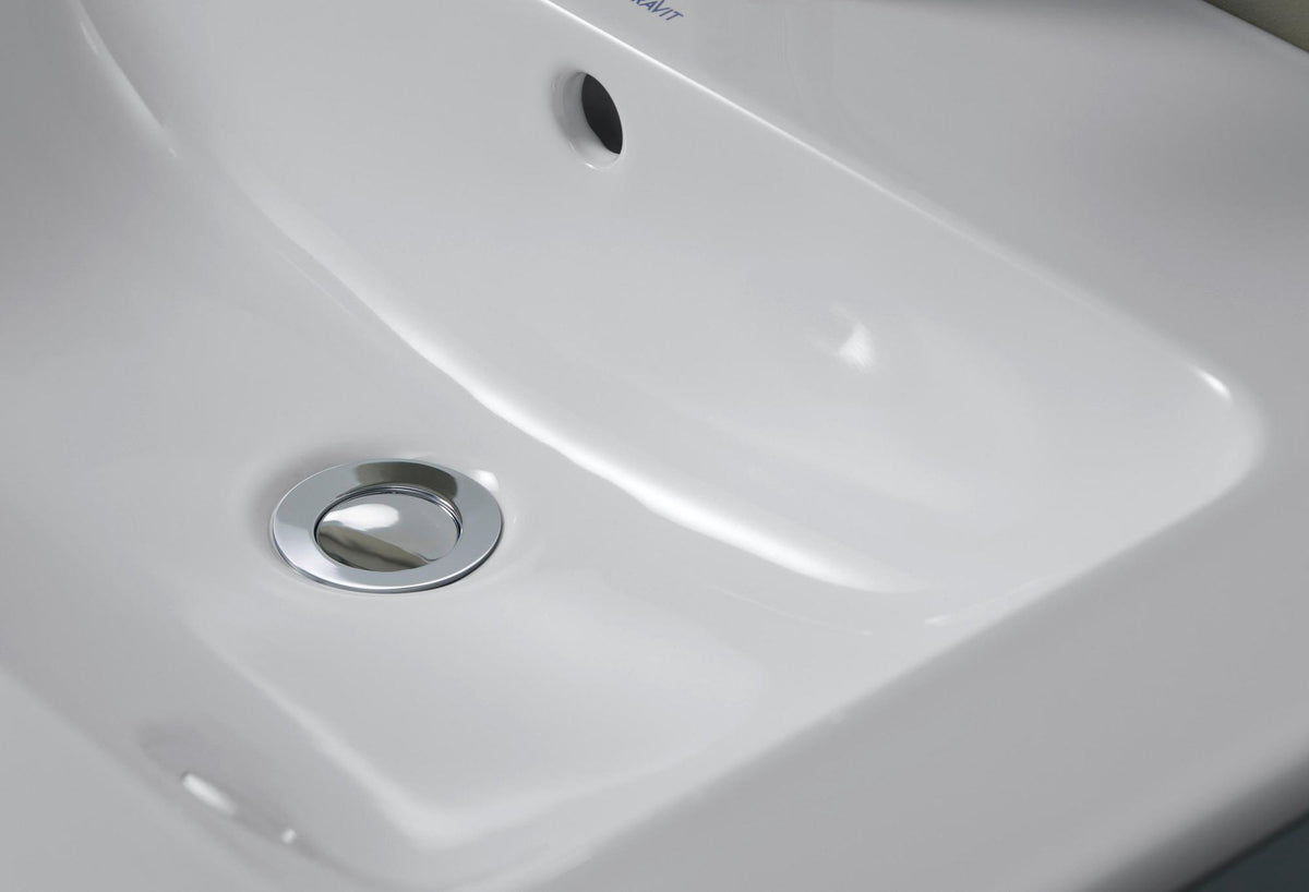 DURAVIT ME by Starck Möbelwaschtisch 830 mm, Weiß, Becken links, mit Überlauf