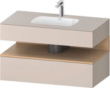 DURAVIT Qatego Einbauwaschtisch mit Konsolenwaschtischunterbau 1000 mm, 1 Auszug, antibakteriell