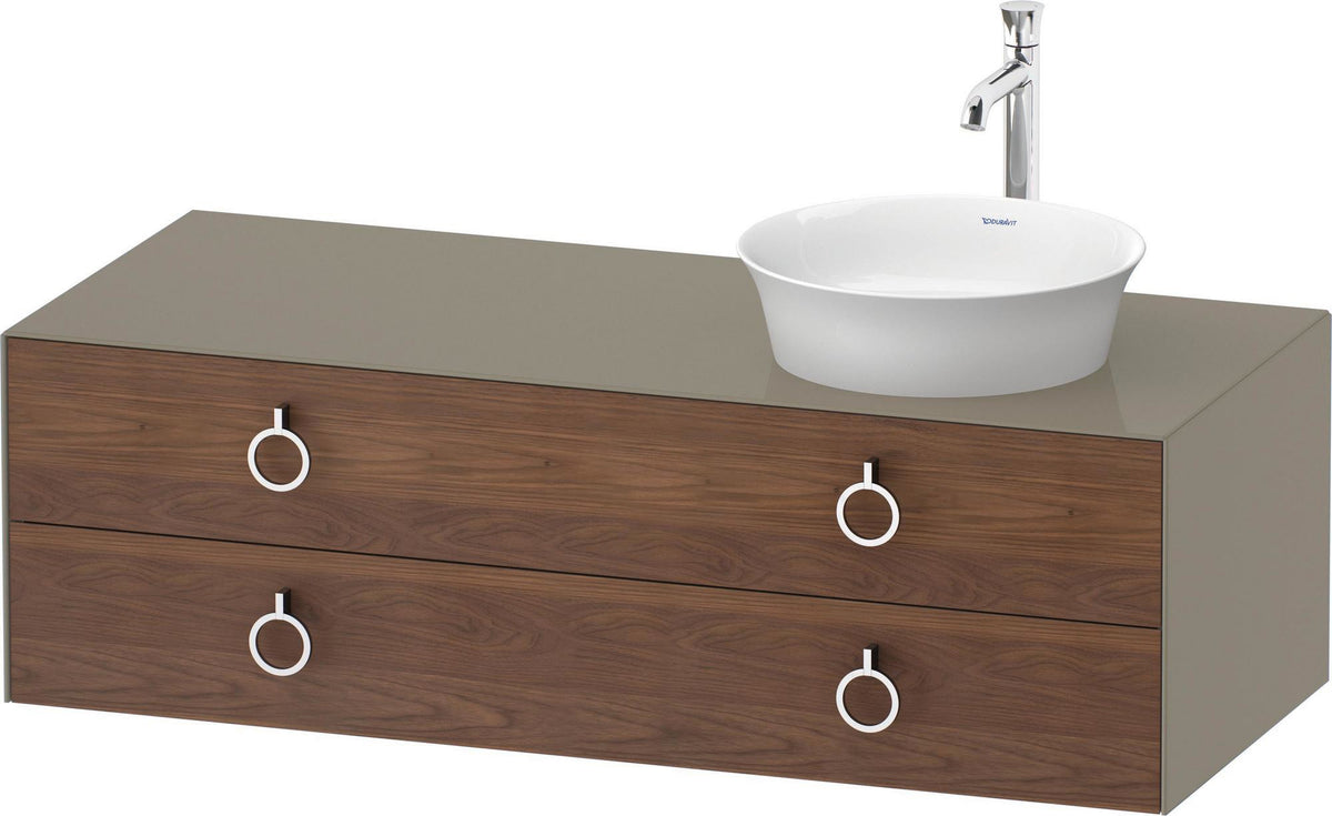 DURAVIT White Tulip Konsolenwaschtischunterbau wandhängend 1300 mm mit LED-Innenbeleuchtung und Soft-Close