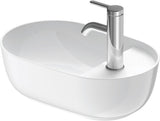 DURAVIT Aufsatzbecken Luv 420 mm aus DuraCeram, weiß, mit Hahnlochbank und Halbsäule