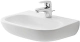 DURAVIT D-Code Handwaschbecken 450 mm weiß – Wandhängend, 1 Hahnloch, ohne Überlauf