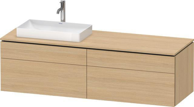 Duravit L-Cube Waschtischunterbau 1620 mm Nussbaum Dunkel mit Tip-On-Technik