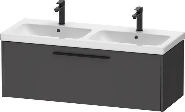 DURAVIT D-Code 2.0 Waschtischunterbau wandhängend 1184 mm mit 1 Auszug, Griff Chrom, Basalt Matt