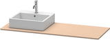 Duravit XSquare Konsole 1400x550mm betongrau matt – 1 Ausschnitt, mit Siphonaussparung