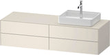DURAVIT White Tulip Konsolenwaschtischunterbau 1600 mm von Philippe Starck – 4 Schubkästen, Weiß Seidenmatt