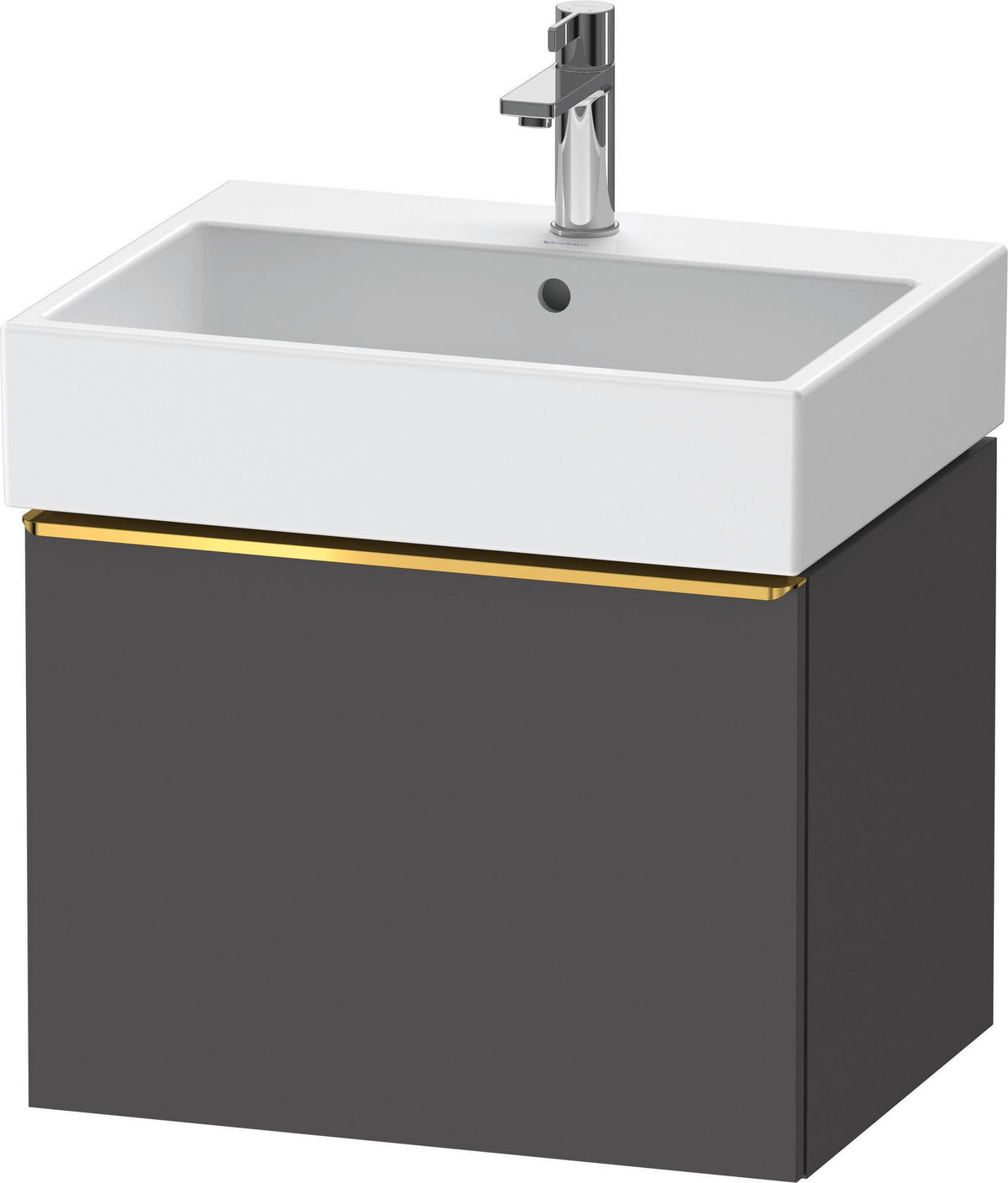 DURAVIT D-Neo Waschtischunterbau 584 mm wandhängend mit 1 Auszug, Griff Bronze, Weiß Matt