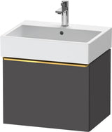 DURAVIT D-Neo Waschtischunterbau 584 mm wandhängend mit 1 Auszug, Griff Bronze, Weiß Matt