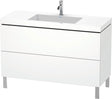 DURAVIT L-Cube c-bonded Waschtischset 1200 mm weiß mit Tip-on und Soft-Close