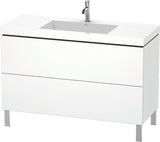 DURAVIT L-Cube c-bonded Waschtischset 1200 mm weiß mit Tip-on und Soft-Close