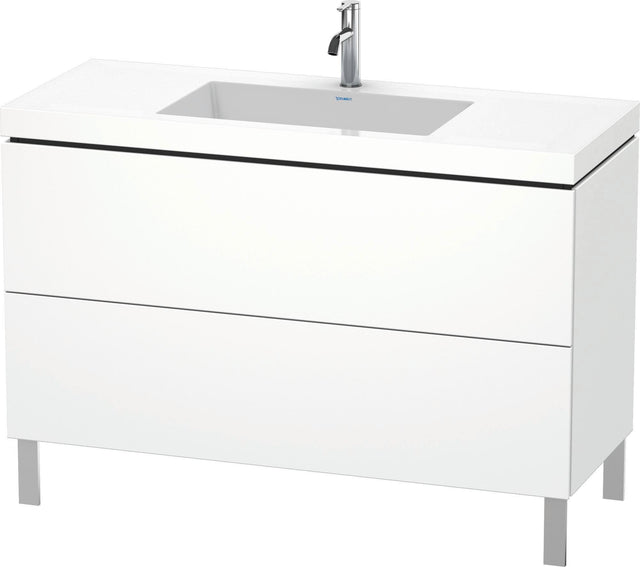 DURAVIT L-Cube c-bonded Waschtischset 1200 mm weiß mit Tip-on und Soft-Close