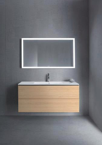 Duravit L-Cube Waschtischunterbau 1220 mm taupe matt mit 2 Schubkästen und Tip-On-Technik