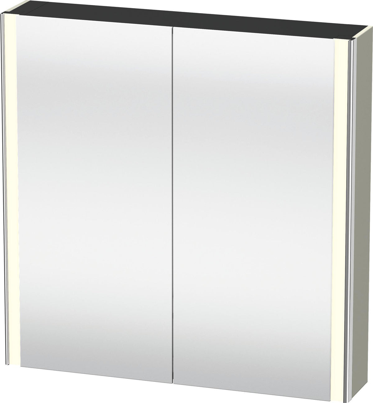 DURAVIT XSquare Spiegelschrank 800 mm mit LED-Beleuchtung, Soft-Close und Front- & Innenspiegel