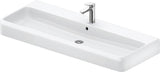 DURAVIT Qatego Aufsatzwaschtisch 1200 mm Weiß Hochglanz mit Hahnlochbank