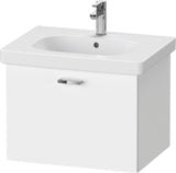 Duravit XBase Waschtischunterbau wandhängend 600 mm, 1 Auszug, weiß matt – montiert