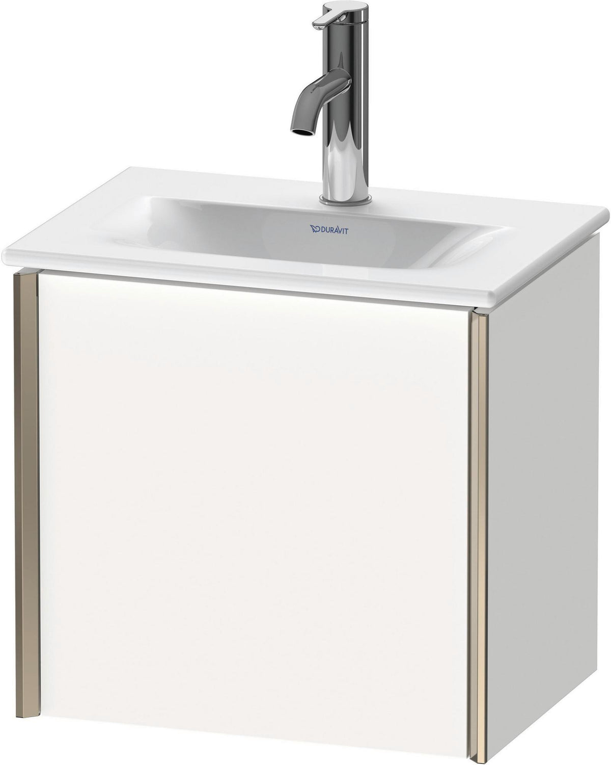 DURAVIT XViu Waschtischunterbau wandhängend, 1 Tür links, 430 mm, weiß matt – mit Tip-On-Technik