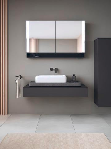 DURAVIT Qatego Konsole 1200 mm, wandhängend, weiß matt, 1 Ausschnitt, Studio F. A. Porsche