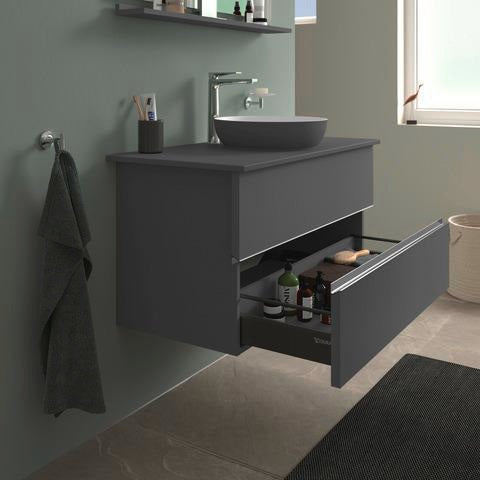 DURAVIT Sivida Spiegel Ablage 1000 mm Chrom/Nussbaum Matt – Badablage mit Befestigungsmaterial