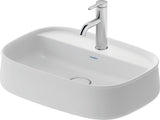 DURAVIT Zencha Aufsatzbecken 550 mm Weiß – mit Hahnlochbank, ohne Überlauf
