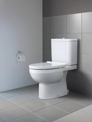 Duravit No.1 Stand-WC Kombi, spülrandlos, HygieneGlaze, 650 mm, weiß