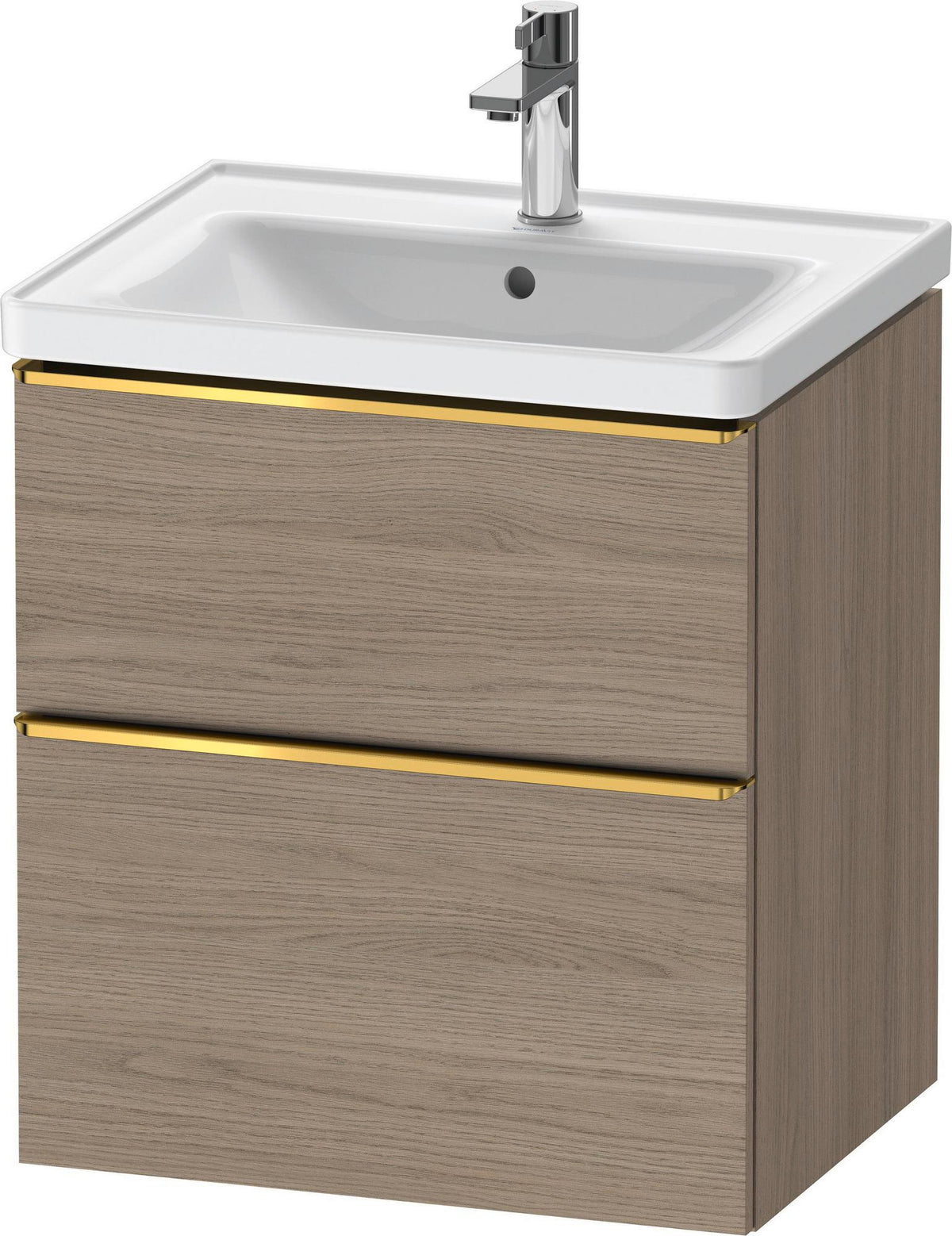 Duravit D-Neo Waschtischunterbau 584 mm Eiche Terra Matt wandhängend mit Auszug
