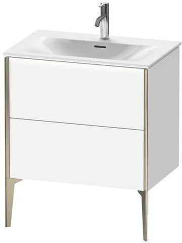 DURAVIT XVIU Waschtischunterbau 710 mm mit 2 Auszügen in Champagner Matt