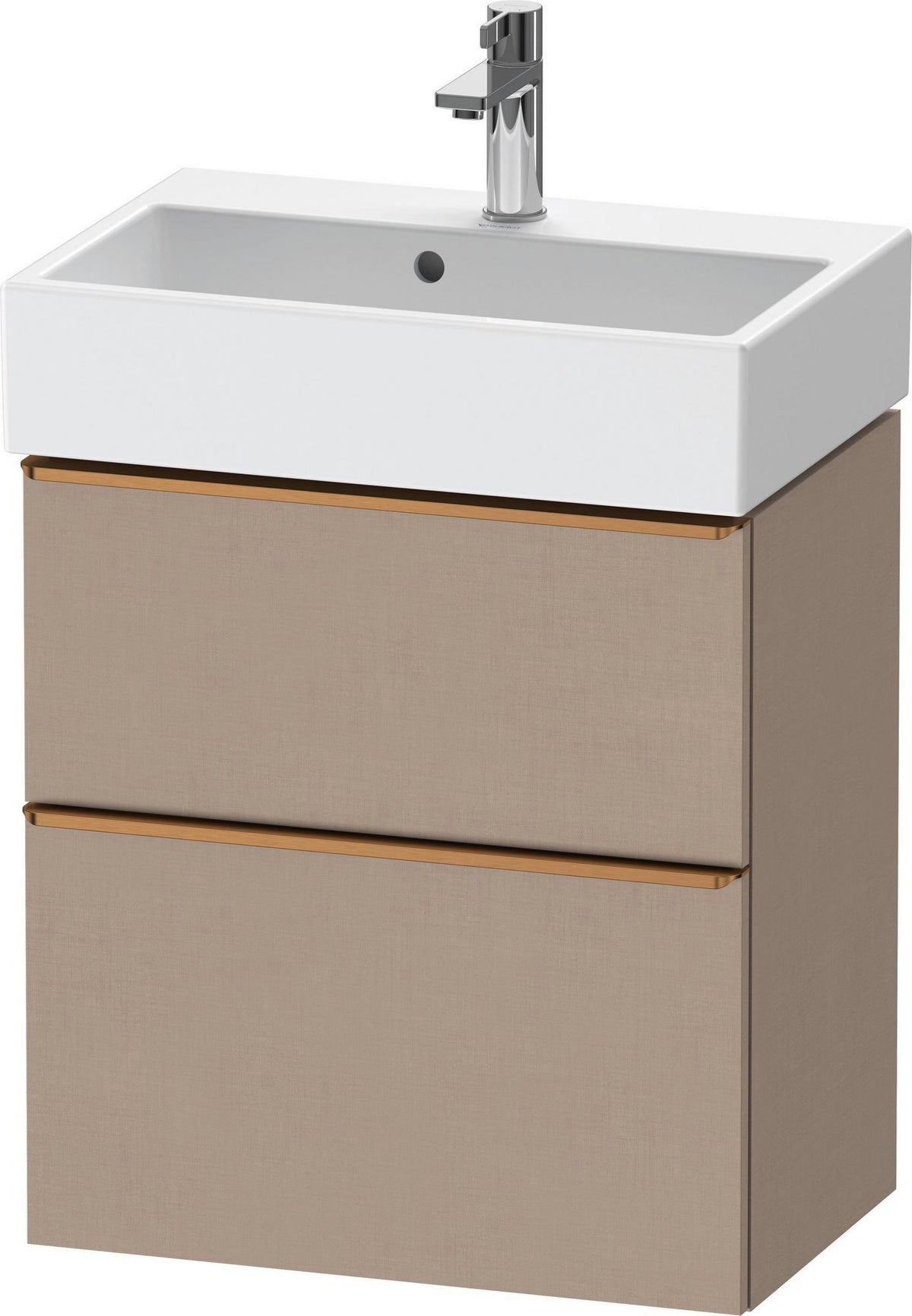DURAVIT D-Neo Waschtischunterbau wandhängend Eiche Schwarz 584 mm mit Auszug und Schubkasten