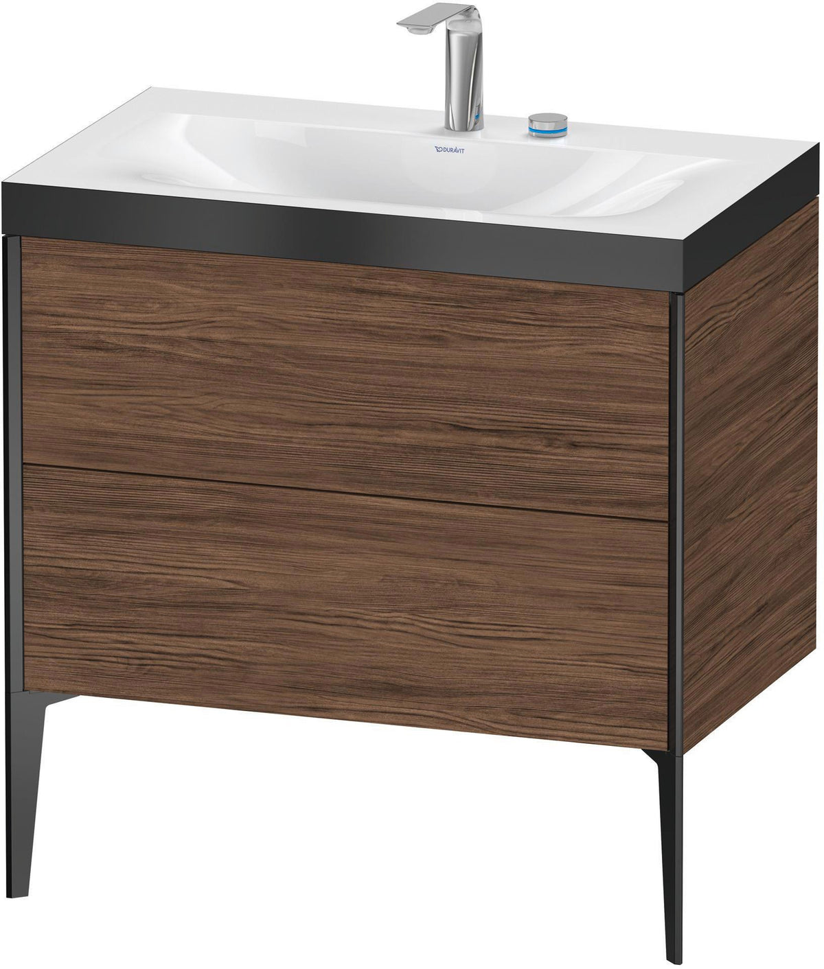 Duravit XViu c-bonded Waschtischset bodenstehend 800 mm mit 2 Auszügen, Push-Open und Soft-Close