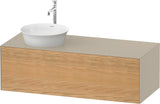 Duravit White Tulip Waschtischunterbau 1300 mm, 1 Auszug, weiß seidenmatt, mit Beleuchtung – Design Philippe Starck