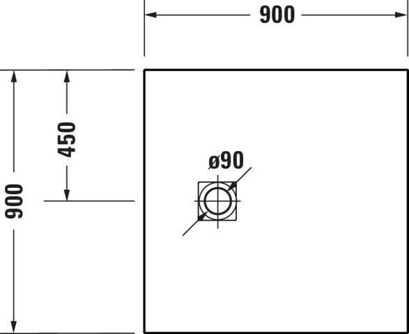 DURAVIT Sustano Duschwanne 800x800x30 mm Mineralguss hellgrau matt – bodenbündig & halbeinbau