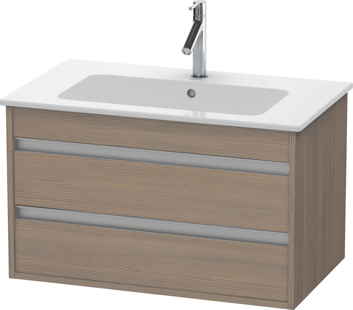 Duravit Ketho Waschtischunterbau für ME by Starck, 2 Schubkästen, Eiche Terra, 800 mm