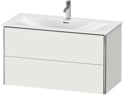 Duravit XSquare Waschtischunterbau 1010 mm mit 2 Schubkästen in Steingrau Matt – wandhängend