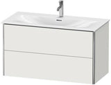 Duravit XSquare Waschtischunterbau 1010 mm mit 2 Schubkästen in Steingrau Matt – wandhängend