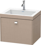 DURAVIT Brioso c-bonded Waschtischset 600 mm, wandhängend, Betongrau Matt, 1 Auszug