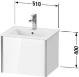 Duravit Waschtischunterbau XViu 400 mm mit Auszug, Prof. Champagner Matt