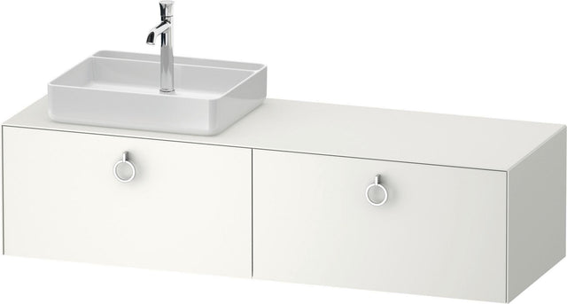 DURAVIT White Tulip Konsolenwaschtischunterbau 1600 mm wandhängend Weiß Seidenmatt 2 Auszüge