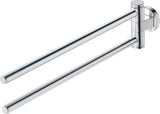 DURAVIT D-Code Handtuchhalter 2-armig schwenkbar 447 mm Chrom