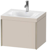 Duravit XViu Möbelwaschtischset 600x480mm Nussbaum mit Unterbau, Auszug und Keramik-Abdeckhaube