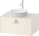 DURAVIT White Tulip Waschtischunterbau 800 mm wandhängend, 1 Auszug, Nussbaum/Taupe Hochglanz