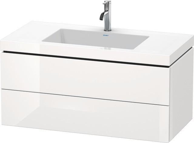 Duravit L-Cube Waschtischset 1000x480 mm mit Vero Air Möbelwaschtisch und 2 Schubkästen in Steingrau matt