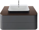 Duravit Happy D.2 Konsolenwaschtischunterbau 1000 mm Taupe Supermatt mit Tip-on und Soft-Close