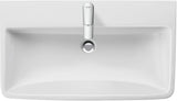Duravit No.1 Möbelwaschtisch 550 mm weiß mit Überlauf und Hahnlochbank