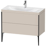 DURAVIT XViu Möbelwaschtischset 1000 mm mit Unterschrank Nussbaum und Keramikwaschtisch