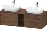 DURAVIT D-Neo Konsolenwaschtischunterbau 1400 mm betongrau matt mit 2 Auszügen und Bronze-Griffen