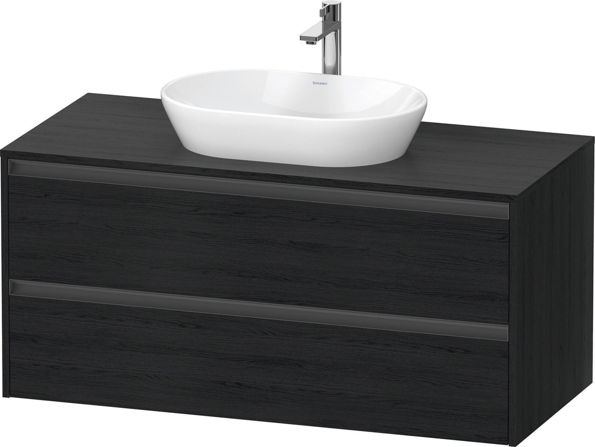Duravit Ketho.2 Konsolen-Waschtischunterbau 1200 mm betongrau matt mit 2 Schubkästen