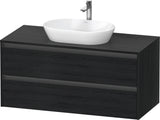 Duravit Ketho.2 Konsolen-Waschtischunterbau 1200 mm betongrau matt mit 2 Schubkästen