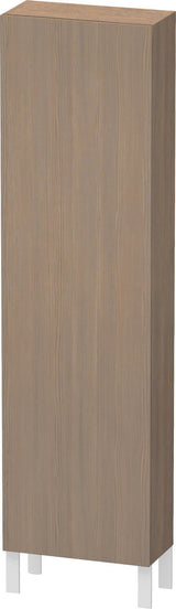 Duravit Hochschrank L-Cube 243x500x1760mm Nussbaum dunkel, 1 Tür rechts, wandhängend